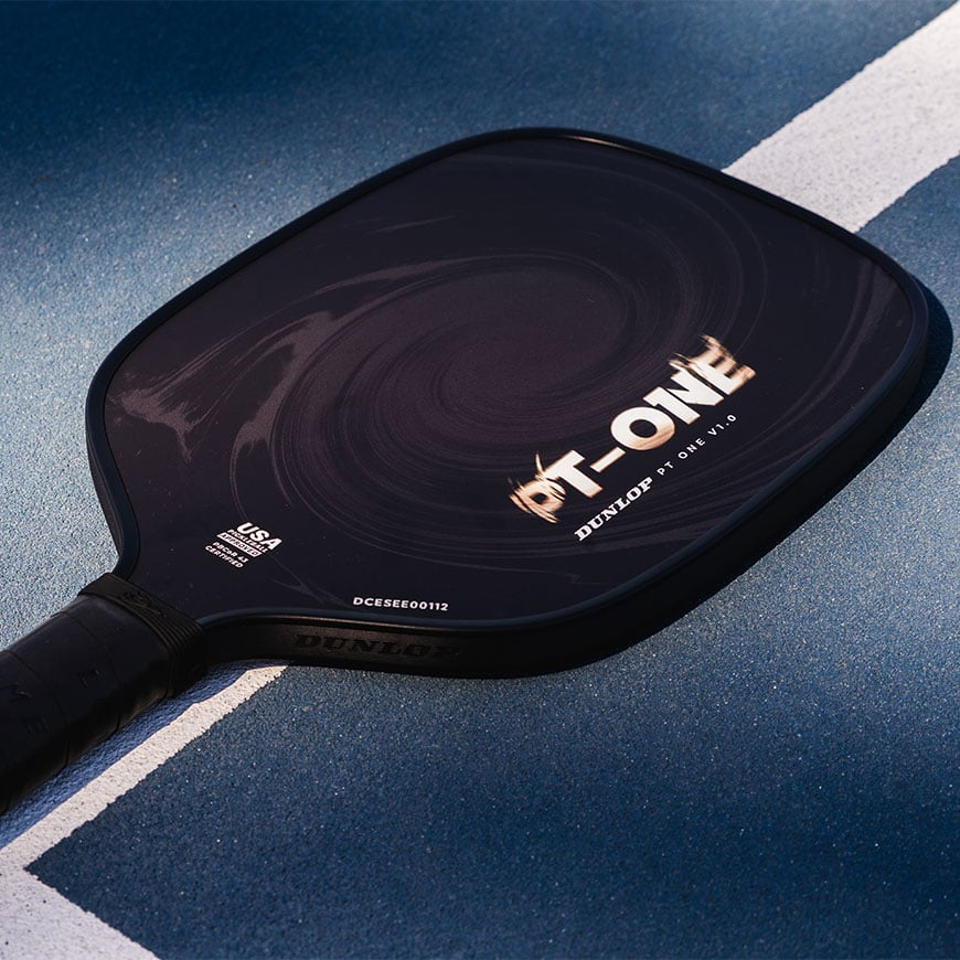 Dunlop PT-ONE pickleball paddle on court